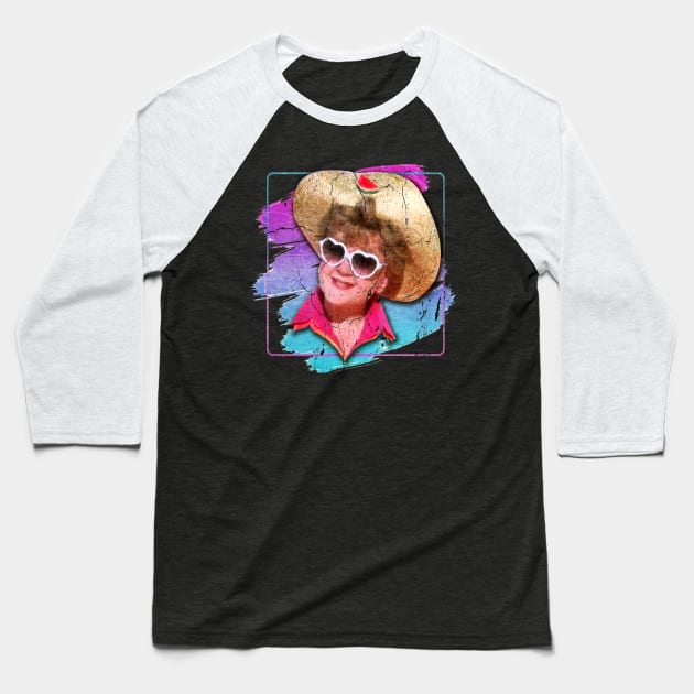 Jessica Fletcher- Retro Vintage Brush Paint Baseball T-Shirt by Hursed